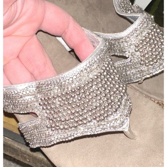 Maurice’s silver beaded wedges - Picture 3 of 5